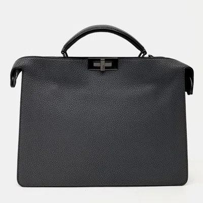 Pre-owned Fendi Peekaboo I See U Medium (7va529) In Gray