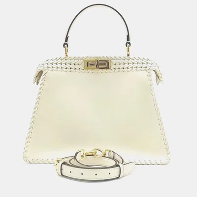 Pre-owned Fendi Peekaboo I See U Medium In White