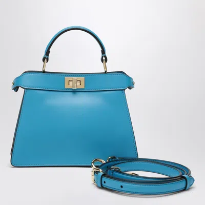 Fendi Peekaboo I See U Petite Bag In Light Aquamarina Leather