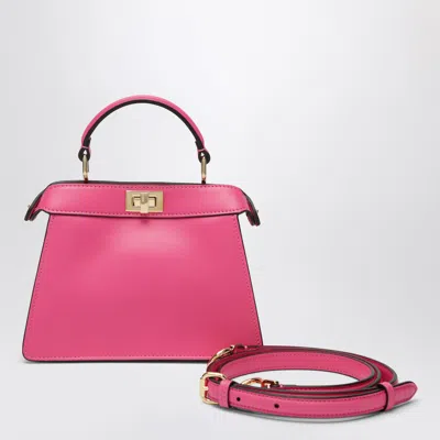 Fendi Peekaboo I See U Petite Bag In Surfina Fuchsia Leather