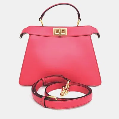 Pre-owned Fendi Peekaboo I See U Small Bag In Pink