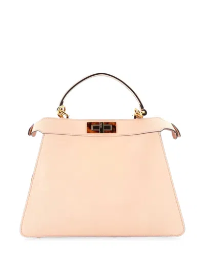 Pre-owned Fendi Peekaboo Iseeu Bag Leather Medium Satchel In Pink