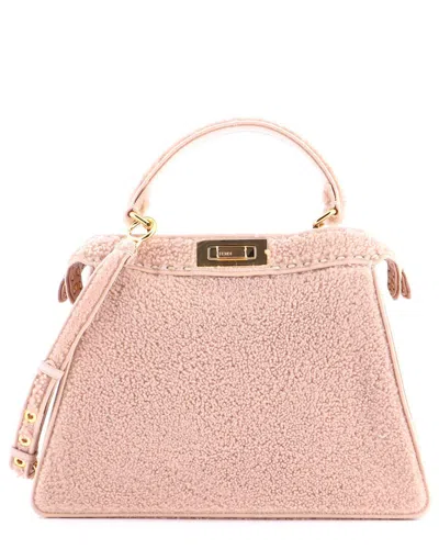 Fendi Peekaboo Iseeu Bag Shearling Medium (authentic Pre-loved) In Pink