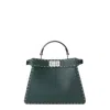 Fendi Multicolor Sage Selleria Bag With 556 Hand-sewn Topstitches In Green