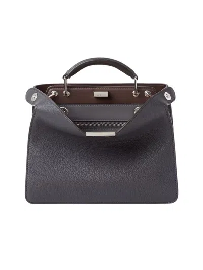 Fendi "peekaboo Iseeu" Handbag In Gray