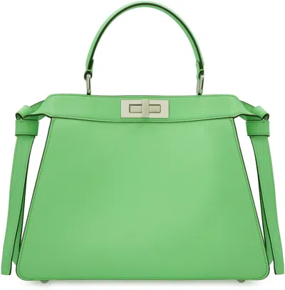 Fendi Peekaboo Iseeu Leather Bag In Green