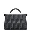 Fendi Peekaboo Iseeu Leather Crossbody Bag In Black