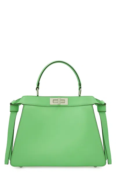 Fendi Peekaboo Iseeu Medium Leather In Green