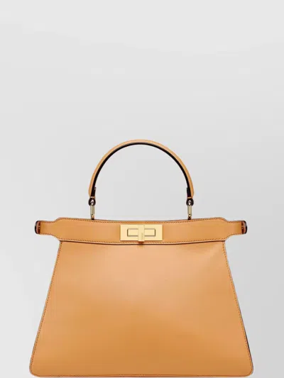 Fendi Peekaboo Iseeu Medium Shoulder Bag With Handle In Orange