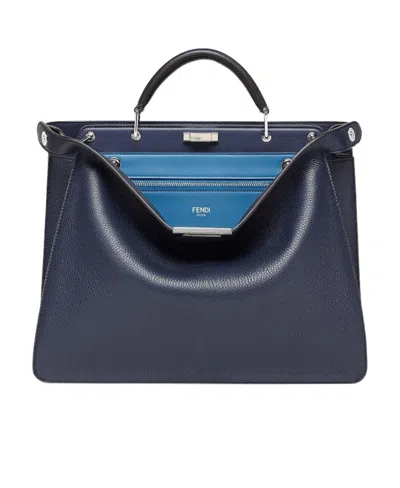 Fendi Peekaboo Iseeu Medium Tote Bag In Blue