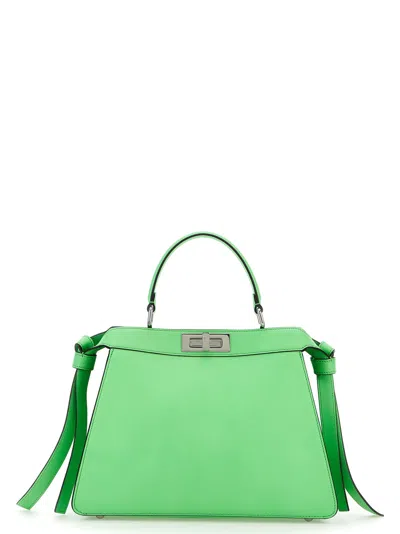 Fendi Peekaboo Iseeu Midi Handbag In Green