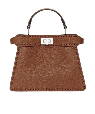 Fendi Peekaboo Iseeu Mini Bag In Brown