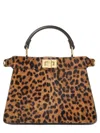 Fendi Petite Peekaboo Iseeu Leopard-print Tote Bag In Animal Print