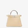 Fendi Bolso Peekaboo Taupe Detalles Plateados