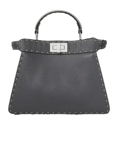 FENDI SMALL PEEKABOO ISEEU SELLERIA STITCHING  TOTE BAG