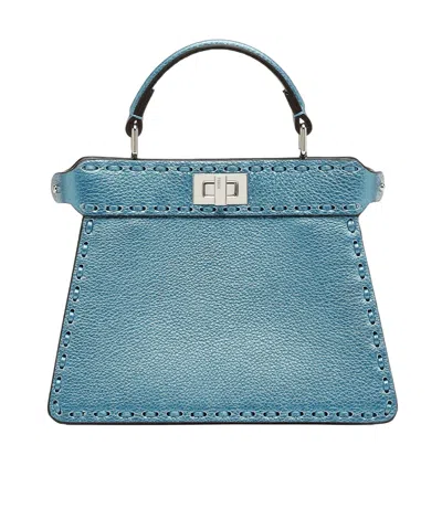Fendi Peekaboo Iseeu Small Handbag In Blue