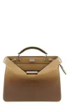 Fendi Small Peekaboo Iseeu Leather Shoulder Bag In Brown