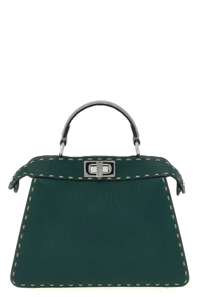 Fendi 'peekaboo Iseeu Small' Handbag In Green