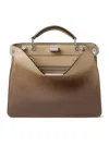 Fendi Small Peekaboo Iseeu Leather Shoulder Bag In Nude
