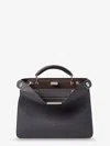 Fendi Peekaboo Iseeu Small Leather Crossbody Bag In Black