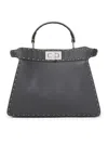 Fendi Small Peekaboo Iseeu Selleria Stitching Tote Bag In Gray