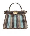 Fendi Peekaboo Iseeu Petite Crochet Handbag In Multicolor