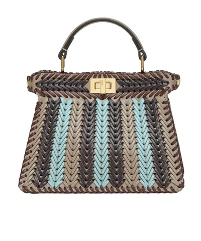 FENDI MULTICOLOUR INTERLACED LEATHER BAG