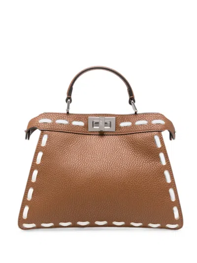 Fendi Peekaboo Iseeu Tote Bag In Brown