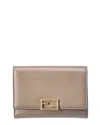 Fendi Peekaboo Leather Continental Wallet In Brown
