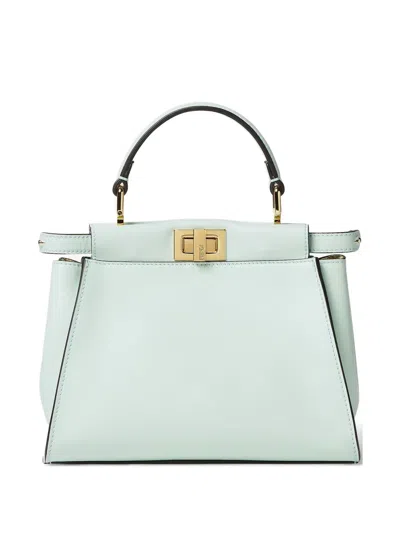 Fendi Peekaboo Leather Shoulder Bag In Pattern