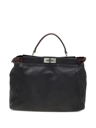 Pre-owned Fendi Peekaboo Leather Tote Bag