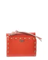 Fendi Peekaboo Micro Leather Trifold Wallet In Orange