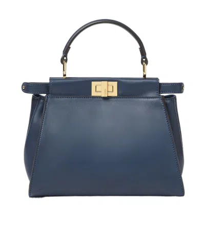 Fendi Peekaboo Mini Bag In Blue