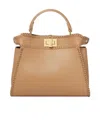 Fendi Beige Pekaboo Mini Handbag In Brown
