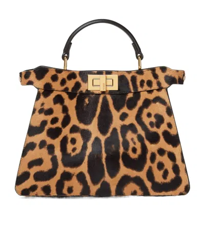 Fendi Peekaboo Mini In Animal Print