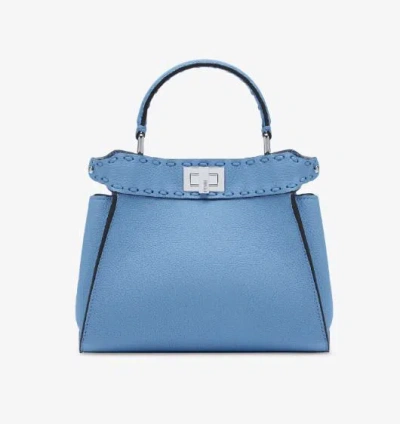 Fendi "peekaboo"  Mini Hand Bag In Blue