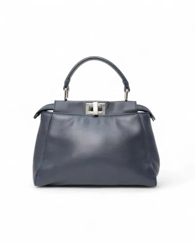 Fendi Peekaboo Mini Handbag Dark Blue