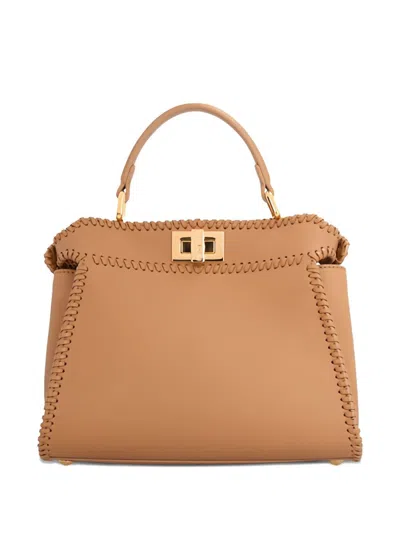 FENDI FENDI PEEKABOO MINI LEATHER HANDBAG