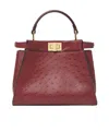 Fendi Peekaboo Mini Shoulder Bag In Red