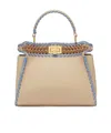 Fendi Peekaboo Mini Top Handle Bag In Nude