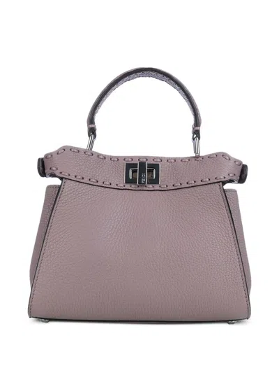 Fendi Peekaboo Mini Top Handle Bag In Pink