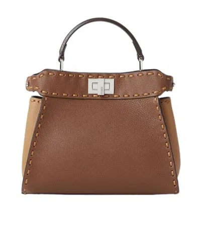 FENDI MULTICOLOR SELLERIA BAG WITH 220 HAND-SEWN TOPSTITCHES
