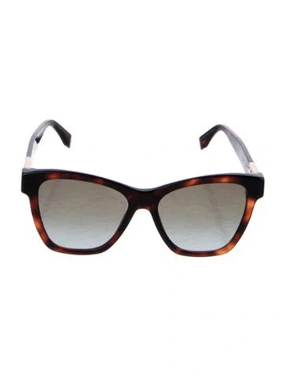 Pre-owned Fendi Peekaboo Oversize Sunglasses In Brown