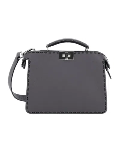 Fendi Peekaboo Shoulder Bag In Black
