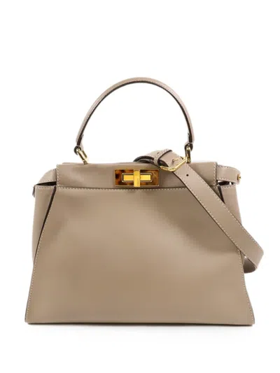 Fendi Peekaboo Shoulder Bag In Blue