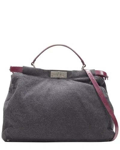 Pre-owned Fendi Peekaboo Shoulder Satchel Bag (authentic Pre-loved)