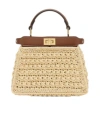 Fendi Peekaboo Small Iseeu Knitted Shoulder Bag In Brown