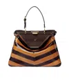 Fendi Peekaboo Soft Large Two-tone Inlaid Hagfish Leather Bag