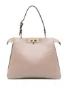 Fendi Medium Peekaboo Shoulder Bag In Gray