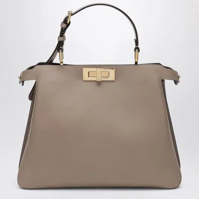 Fendi Peekaboo Soft Medium Bag Taupe Women In Black
